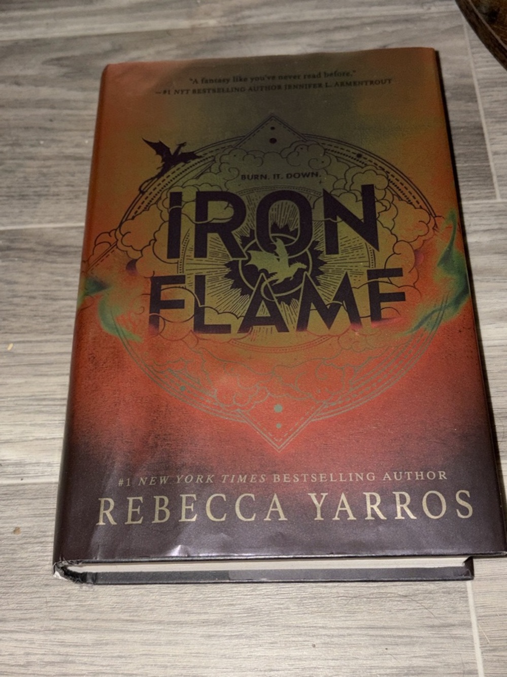 "Iron Flame" Hardcover Book - Orange Gradient Cover